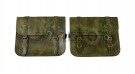 For Royal Enfield Bear 650 Genuine Leather Pannier Bags With Saddle Stays - SPAREZO